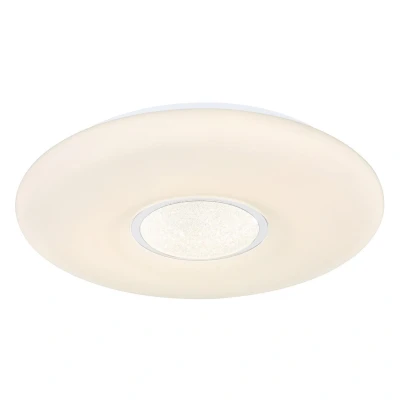 Image of Sully Decorative Flush Ceiling Light White LED Dimmable 3000 6500K Remote Control