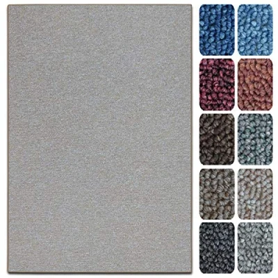 Image of casa pura Carpet Runner Rug London, Area Floor Mat, Hallway Living Room Kitchen Bedroom Carpet, Easy Care Flat Loop Pile (Beige, 140 x 200 cm)