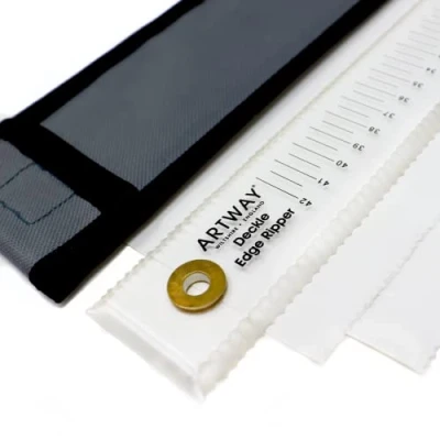 Image of Artway Professional Deckle Edge Ripper Ruler with Protective Case 50cm