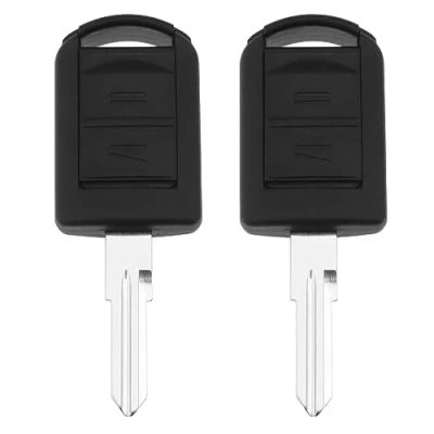 Image of OTOTEC 2PCS 2 Button Remote Key Shell Compatible with Corsa C Meriva A Tigra B Combo Replacement Fob Case Cover Housing HU46 Blade