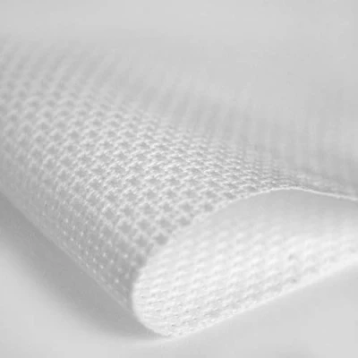 Image of Zweigart 16 Count aida Cross Stitch Fabric Shade White 1/4 metre 21 inches x 19.5