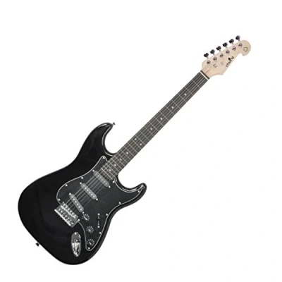 Image of Chord CAL63 Electric Guitar Black Gloss
