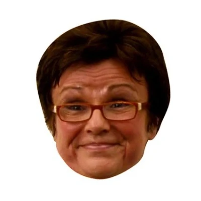 Image of FoxyPrinting Julie Walters Celebrity Cardboard Party Face Mask Fancy Dress