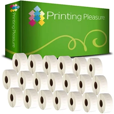Image of Printing Pleasure 20 x 11356 Compatible Labels Rolls for LabelWriter &amp; Seiko Label Printers 89mm 41mm 300 per Roll
