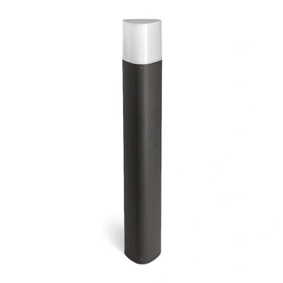 Image of Mandela 1 Light Outdoor Bollard Urban Grey IP44
