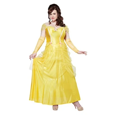 Image of Adult Plus size Classic Belle Costume Dress (3XL)