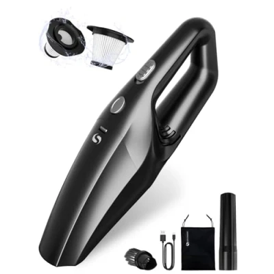 Image of SERVOMASTER Handheld Vacuum Cleaner, Powerful Car Cleaner Cordless, Rechargeable Portable Lightweight Mini Vacuum, Hand for Home Carpet Stairs Pet Hair Cleaning
