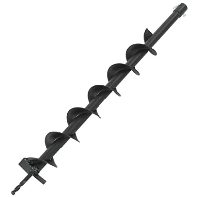 Image of &#039;vidaXL Steel 80mm Auger Drill Bit for Tree Planting, Road Construction and Fence Post Setting, Compatible with Regular Augers
