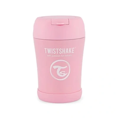 Image of Twistshake Insulated Food Container, Baby Feeding, BPA Free, 350 ml, Pastel Pink
