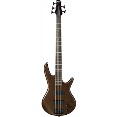 Image of Ibanez GSR205B WNF GIO Series 5 String Black Hardware Electric Bass Guitar w/ Boost Walnut Flat