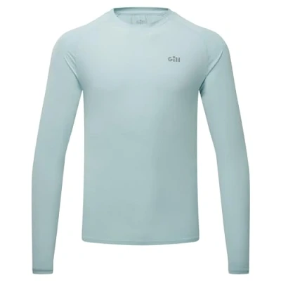Image of Gill Mens Pursuit Long Sleeve Top 50+ Sun Protection &amp; Water Repellent (Blue Melange, XL)