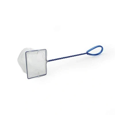 Image of Interpet Fine Mesh Aquarium Fish Tank Catch Net, Small, 3&quot; x 4&quot;, White/Blue