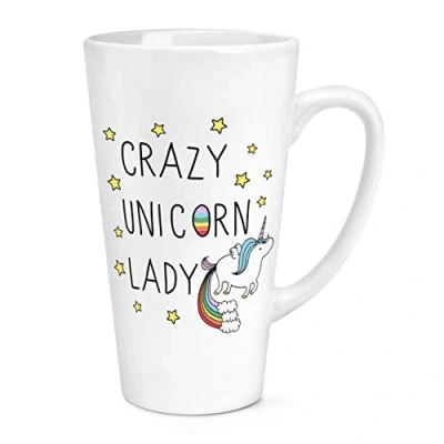 Image of Crazy Unicorn Lady 17oz Large Latte Mug Cup