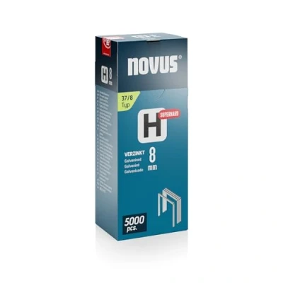 Image of NOVUS TOOLS Fine Wire Staples 8 mm &quot;Super Hard&quot; for Hammer Tackers, 5000 Type 37/8, Bulk Packaging, Fabrics and