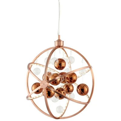 Image of Muni Spherical Ceiling Pendant Light with Copper Balls
