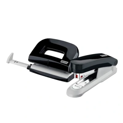 Image of Novus E 15/E 210 Black Twinset Stapler and Hole Punch with 1,000 Staples