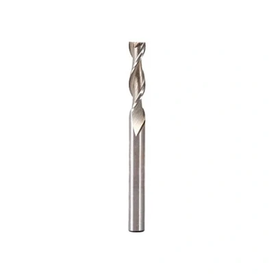 Image of 6 mm Shank Double Edged 2 Flutes End Mill Milling Cutter Spiral Router Bits CNC Cutting Set Tool Tungsten Steel Upcut Bit Extended Extra Long 1Pc