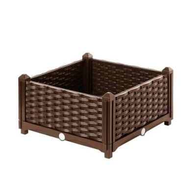 Image of Garden Planter Raised Flower Bed Plant Pot Window Vegetable Herb Box Tray Frame (Single Planter: L 40cm x D H23cm)