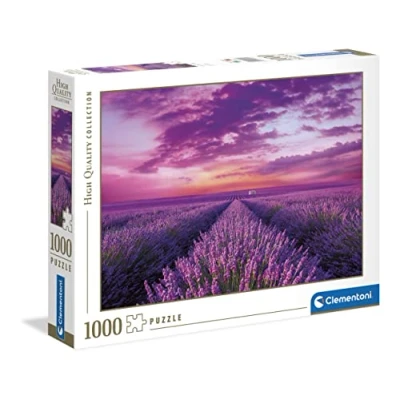 Image of Clementoni Collection 39606, Lavander Field Puzzle for Adults and Children, 1000 Pieces, Ages 10 Years Plus multi coloured
