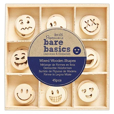 Image of Bare Basics Wooden Embellishments, Natural, N Applicable