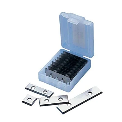 Image of Trend Professional Rota Blade, Pack of 10, 12x12x1.5mm, Straight Blades with One Hole, Tungsten Carbide Tipped, RB/E/10