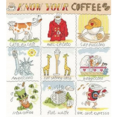 Image of Bothy Threads Counted Cross Stitch Kit Know Your Coffee
