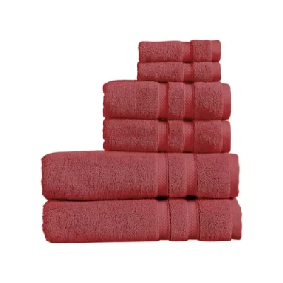Image of Christy Chroma Bath Sheet Set of 6 2 Face Hand Sheets Highly Absorbent Heavyweight 675GSM Bold and Bright Soft Smooth Shower Towels 100% Cotton Rouge Red