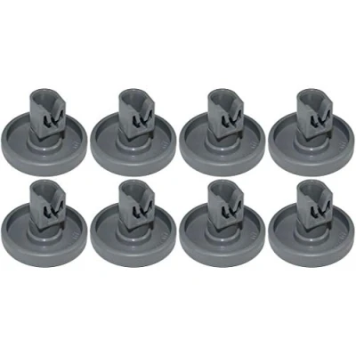 Image of Ufixt Dishwasher Lower Basket Rack Wheels Grey For AEG Dishwashers