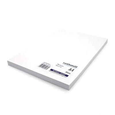 Image of Rothmill A4 White Card Stock, 212gsm (280 microns), Ideal for Arts and Craft, Office Stationery Use 50 Sheets