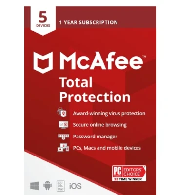 Image of McAfee Total Protection 5 Devices [Activation Card by Mail]
