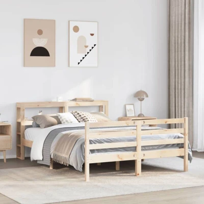 Image of vidaXL Bed Frame without Mattress 120x190 cm Small Double Solid Wood Pine