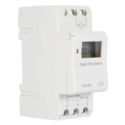 Image of THC Programmable Timer Switch DIN Rail Digital Time Relay 30A AC DC (110V)