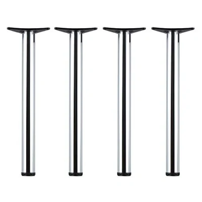 Image of KingSaid 4Pcs Adjustable Breakfast Bar Legs 870 890 * 60mm Chrome Worktop Support Table Leg