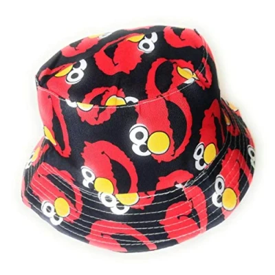 Image of KGM Cool Cartoon Beard Print Festival Holiday Sun Bucket hat (Multicolour)