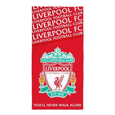 Image of Character World Liverpool Official Towel Super Soft Feel, Badge Football Club Design Perfect for Home, Bath, Beach &amp; Swimming Pool One Size 75cm x 150cm 100% Cotton
