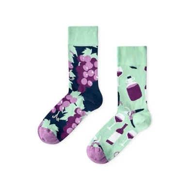 Image of Dedoles Unisex Socks for Women, Men &amp; Kids Cotton Funny Designs Football Bicycle Horses Plants Firefighter Gift Mismatched, Design: Winemaker, Colour: Multicolour, Size: 8 9.5 W / 9 11 M UK