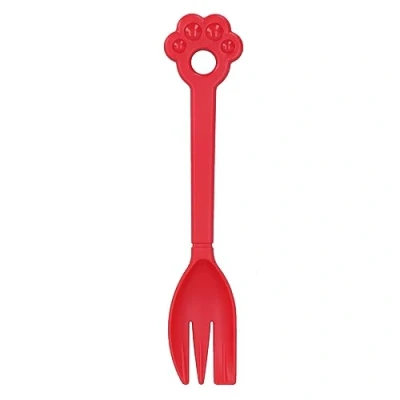 Image of 1pc Food Grade Plastic Dog Cat Feeding Fork Spork Assorted Colours