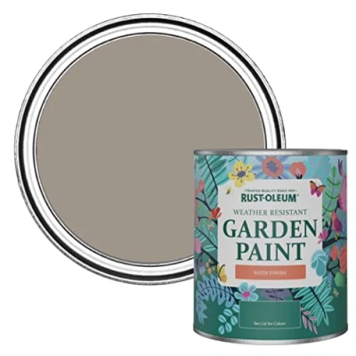 Image of Rust Oleum Brown Mould Resistant Garden Paint In Satin Finish Whipped Truffle 750ml