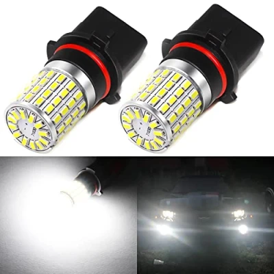Image of PHINLION Super Bright 3014 72 SMD P13W 12277 SH23W 6000K Xenon White LED DRL Driving Light Bulbs for 2010 2011 Camaro Daytime Running Lights, Pack of 2