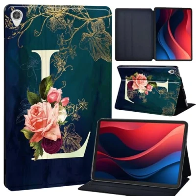 Image of Tablet Case Lenovo Tab M10 HD 2ND Gen 10.1 inch (TB X306X/X306F) lightweight Embossed Flip PU Leather Cover Ultra Thin (initial letter L)