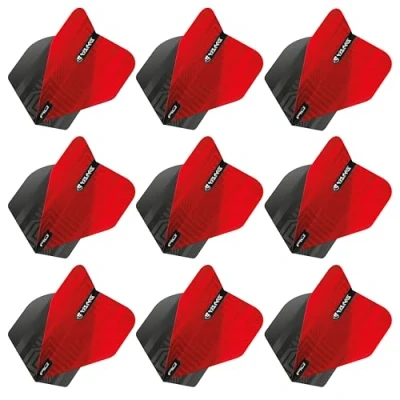 Image of Red DRAGON Yin Yang Double Sided &amp; Black Standard Dart Flights 3 Sets Per Pack (9 in total)