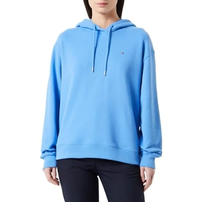 Image of Tommy Hilfiger Women&#039;s REG FLAG ON CHEST HOODIE Blue Spell S