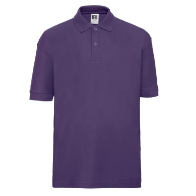 Image of Russell Athletic Childrens Unisex Childrens/Kids Polo Shirt (Purple) Size 9 10Y