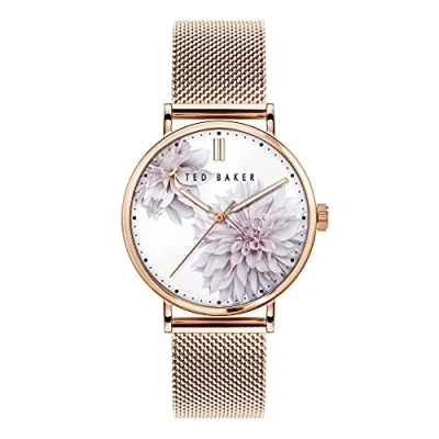 Image of Ted Baker Phylipa Peonia Women&#039;s 37mm Mesh Strap Watch BKPPHF010