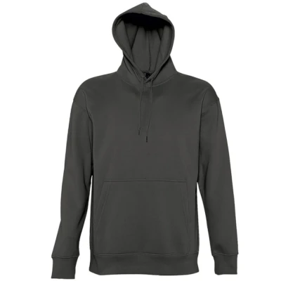 Image of SOLS Mens Slam Unisex Hooded Sweatshirt / Hoodie (Dark Grey) Size Small