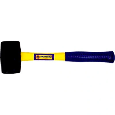 Image of 8 OZ FIBRE SHAFT RUBBER HAMMER MALLET TENT PEGS