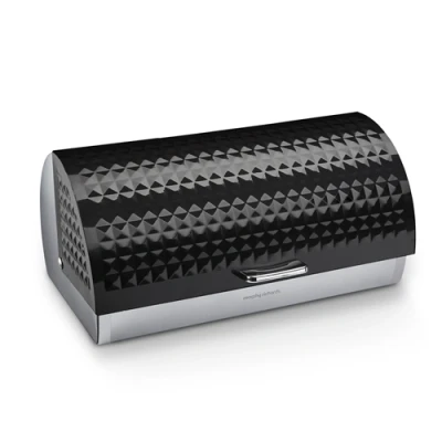 Image of Morphy Richards Dimensions Roll Top Bread Bin Black