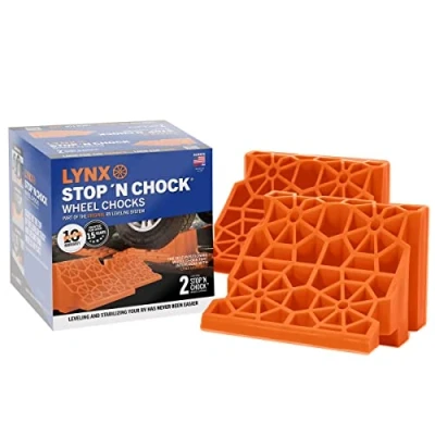Image of Tri Lynx 00018 Wheel Stop/Chock, (Pack of 2), Orange