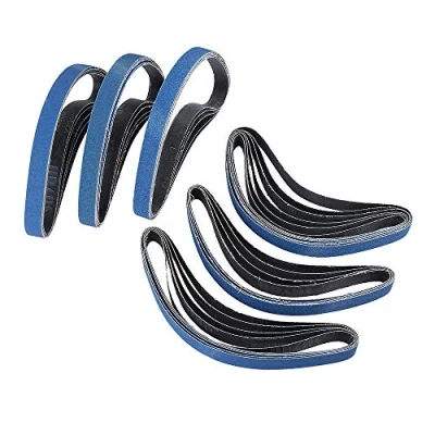 Image of ExcInter 10PCS P60 20mm x 520mm Zirconium Abrasive Sanding Belts Air Belt Sander Aluminium Oxide for Welding Grinding