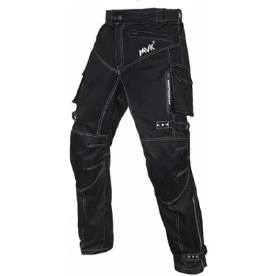Image of HWK Mens Black Textile Waterproof CE Armoured Motorbike Motorcycle Trousers/Pants (S)